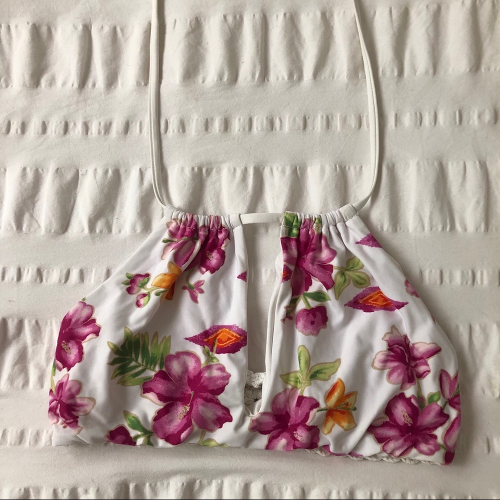 Frankie’s Bikinis Halter Top in Tropical Floral